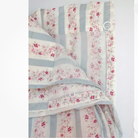 Rachel Ashwell SIMPLY SHABBY CHIC DITSY DAISY FLORAL STRIPE Balloon Shade - Picture 2 of 8